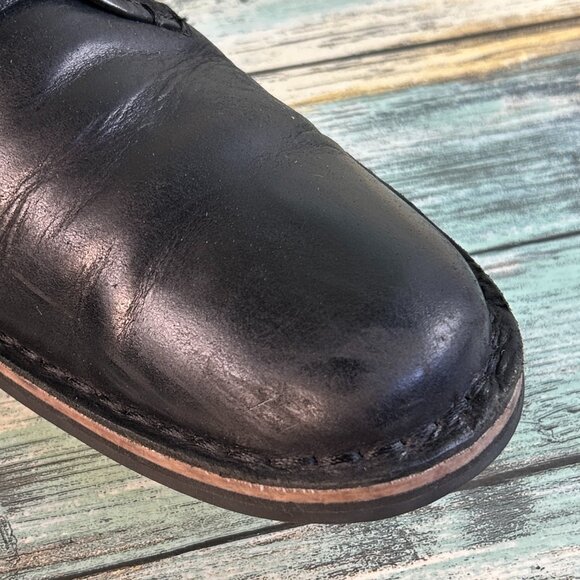 John Varvatos Chukka Boot Mens Size 8M Black Leather Canvas Lace Up Casual Dress